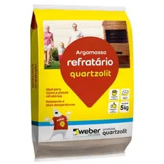 Quartzolit - Argamassa para Tijolos Refratários, Cinza, 5kg