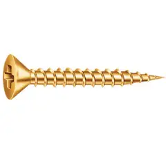 Ciser - Parafuso Fixer Cabeça Chata Phillips 3,5x12" Dourado