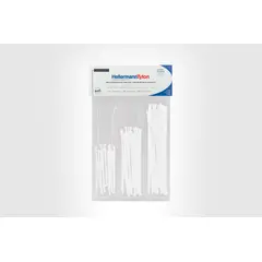 Hellermann - Kit Abraçadeiras Nylon T18R 2,5X100mm T30R 3,6X150mm T50R 4,6X200mm Natural 125 Unidades