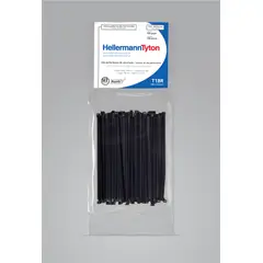 Hellermann - Abraçadeira Nylon T18R Preta 2,5X100mm Embalagem Com 100 Unidades
