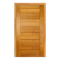 Mapaf - Porta Montada Pivotante Madeira Macica Tauari Natural Reversível 214X128X14cm Roma