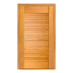 Mapaf - Porta Montada Pivotante Madeira Macica Tauari Natural Reversível 214X128X14cm Suica