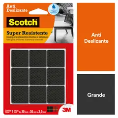 3m - Anti-Risco Quadrado Preto Grande