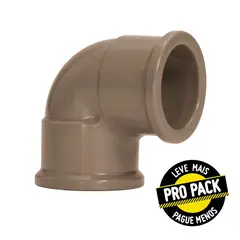 Amanco - Joelho 90° Soldável Água Fria marrom 25mm X Pro-Pack Embalagem Com 10