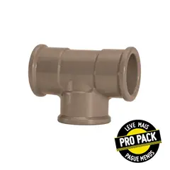 Amanco - Te Soldável Água Fria marrom 25mm X Pro-Pack Embalagem Com 10