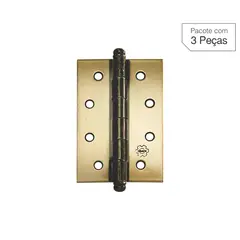 Lafonte - Dobradiça Oxidado de Aço para Porta 3x2,5 " Modelo 880 3 peças