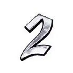 Costa Navarro - Algarismo Elegance para Apartamento N°2 Polido 4,5x4,4cm Prata