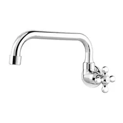 Viqua - Torneira de Parede para Cozinha Marujá Bica Móvel Baixa Horizontal Cromado