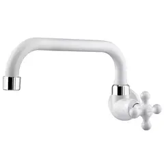 Viqua - Torneira de Parede para Cozinha Marujá Bica Móvel Alta Horizontal Branco