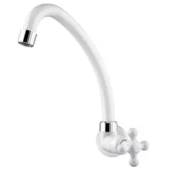Viqua - Torneira de Parede para Cozinha Marujá Bica Móvel Baixa Branco