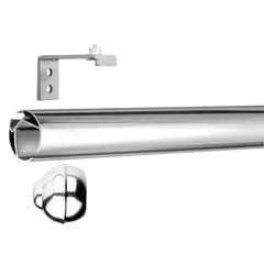 Couselo - Kit Trilho Redondo com Suporte Simples 28mm 200 cm Cromado