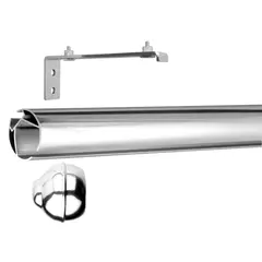 Couselo - Kit Trilho Redondo com Suporte Alongado 28mm 200 cm Cromado
