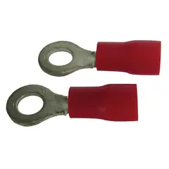 Halux - Terminal Anel Vermelho Para Fio/Cabo 0,5-1,5Mm2 Com 5 Peças