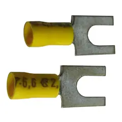 Halux - Terminal Forquilha Amarelo Para Fio/Cabo 4-6Mm2 Com 5 Peças