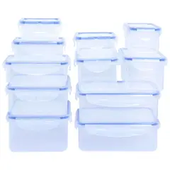 Just Home Collection - Conjunto 11 Potes Clip Transparente 44x33x43