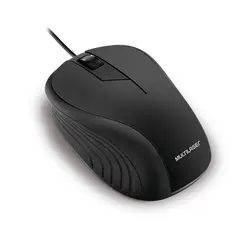 Multilaser - Mouse Emborrachado USB Preto