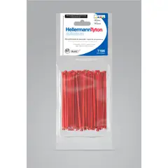 Hellermann - Abraçadeira Nylon T18R Vermelha 2,5X100mm Embalagem Com 100 Unidades