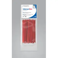 Hellermann - Abraçadeira Nylon T30R Vermelha 3,6X150mm Embalagem Com 100 Unidades