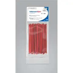 Hellermann - Abraçadeira Nylon T50R Vermelha 4,6X200mm Embalagem Com 100 Unidades