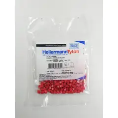 Hellermann - Identificação Cabos De 0,5 A 6,00 mm Vermelho Número 2 Embalagem Com 100 Unidades