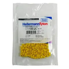 Hellermann - Identificação Cabos De 0,5 A 6,00 mm Amarelo Número 4 Embalagem Com 100 Unidades