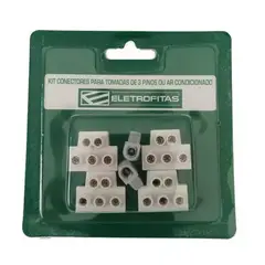 Eletrofita - Kit Conector Para Para Ar Condicionado / Tomada 3 Pinos 3 Pistas 20A 1 Saída
