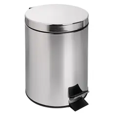 Just Home Collection - Lixeira 5l Inox Redonda com Pedal