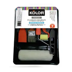 Kolor - Kit Completo para Pintura Esmalte Acrílica e Látex 7 Peças Preto