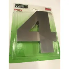 Display Show - Algarismo 4 Polido 12cm Inox