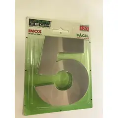 Display Show - Algarismo 5 Polido 12cm Inox