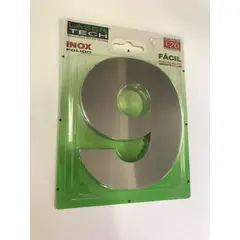 Display Show - Algarismo 9 Polido 12cm Inox