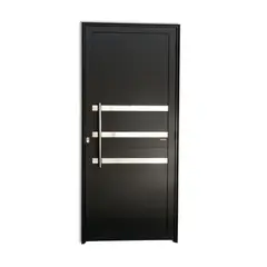 Brimak - Porta Lambri e Friso Alumínio Preto Esquerda 210x80x4,6cm Super 25