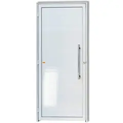 Brimak - Porta Lambri Puxador Alumínio Branco Esquerda 210x100x4,6cm Super 25