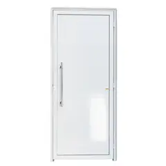 Brimak - Porta Lambri Puxador Alumínio Branco Esquerda 210x80x4,6cm Super 25