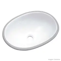Icasa - Cuba de Embutir Oval 49x36cm Branca