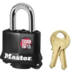 Masterlock - Cadeado Aço Lâminado 40mm Preto com Prata