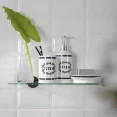 Sensi Dacqua - Prateleira Vidro Tunes, Negro Cromado