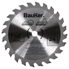 Bauker - Lâmina de Serra Circular 7.1/4' com 24 Dentes Madeira Pro Pack