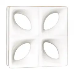 Cerâmica Martins - Tijolo Vazado Esmaltado Folha 24,5x24,5cm Branco