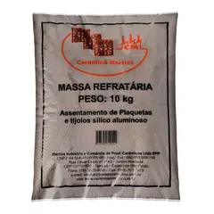 Cerâmica Martins - Massa Refratária Seca 10Kg Cinza