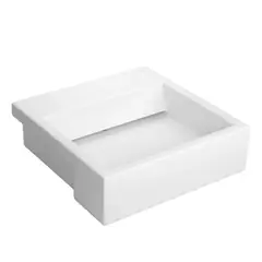 Deca Duratex - Cuba Semi Encaixe Quadrado com Válvula Oc L863 17 Branco Gelo Quadrado Deca