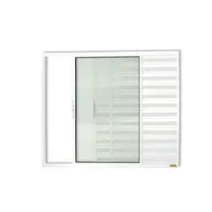 Brimak - Janela Veneziana Alumínio Branco 3 Folhas Esquerda 100x150x8cm Confort