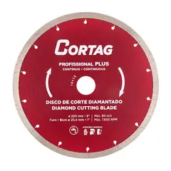 Cortag - Disco de Corte Contínuo Diamantado 200mm 1809C Vermelho