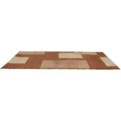 Just Home Collection - Tapete Retangular 90x50 Quadros Café