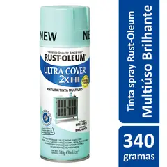 Rust-Oleum - Tinta Spray Ultra Cover 2X 340G Multiuso Com Grande Poder De Cobertura Brilhante Oceano