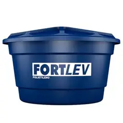 Fortlev - Caixa de Água Polietileno 68x100x68cm com Tampa Normal 250L Azul