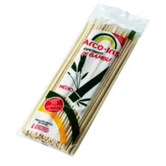 Arco-Iris - Espeto Bambu Arco Iris com 50 unidades