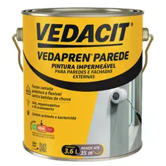 Vedacit - Pintura Impermeável Vedapren Parede Branco Galão 3,6 Litros