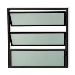 Brimak - Janela Basculante Alumínio Preto 40x40x2,3cm Plus