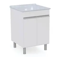 A. J. Rorato - Armário para Lavanderia Amélia 2 Portas Branco 61,5x61cm